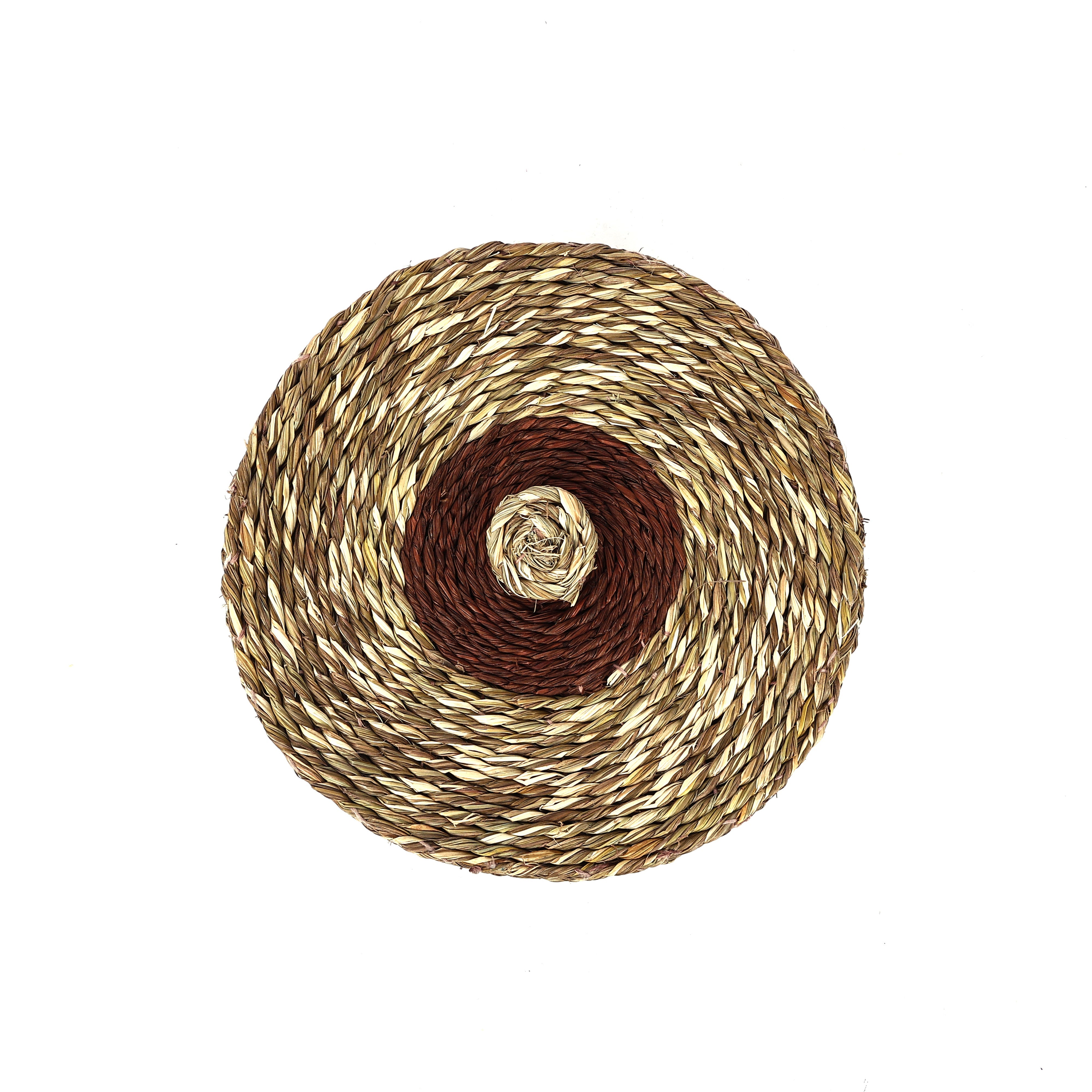 Handwoven Sabai Grass Chapati Box with Knob