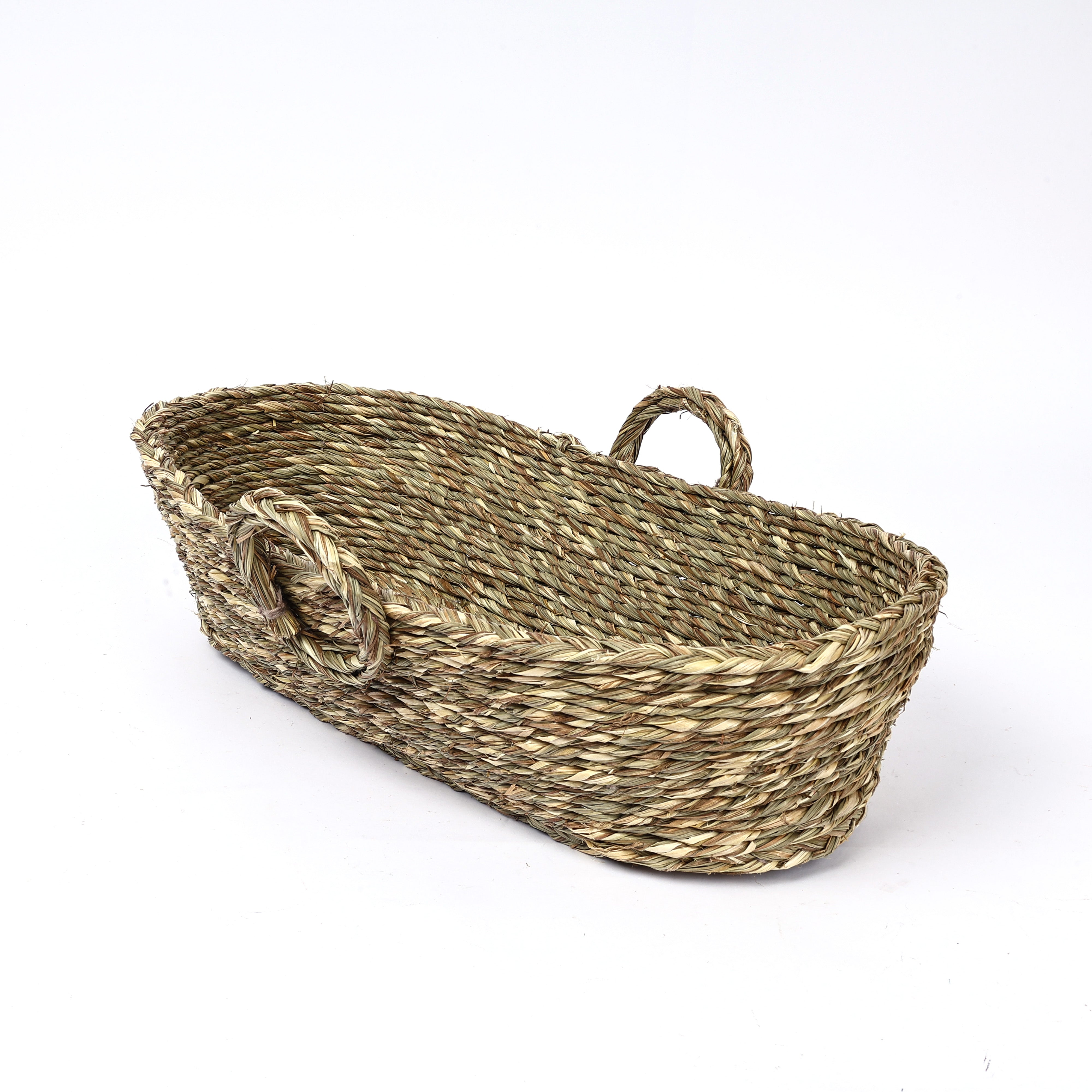 Handwoven Sabai Grass Fruit/Vegetable Basket—Natural 