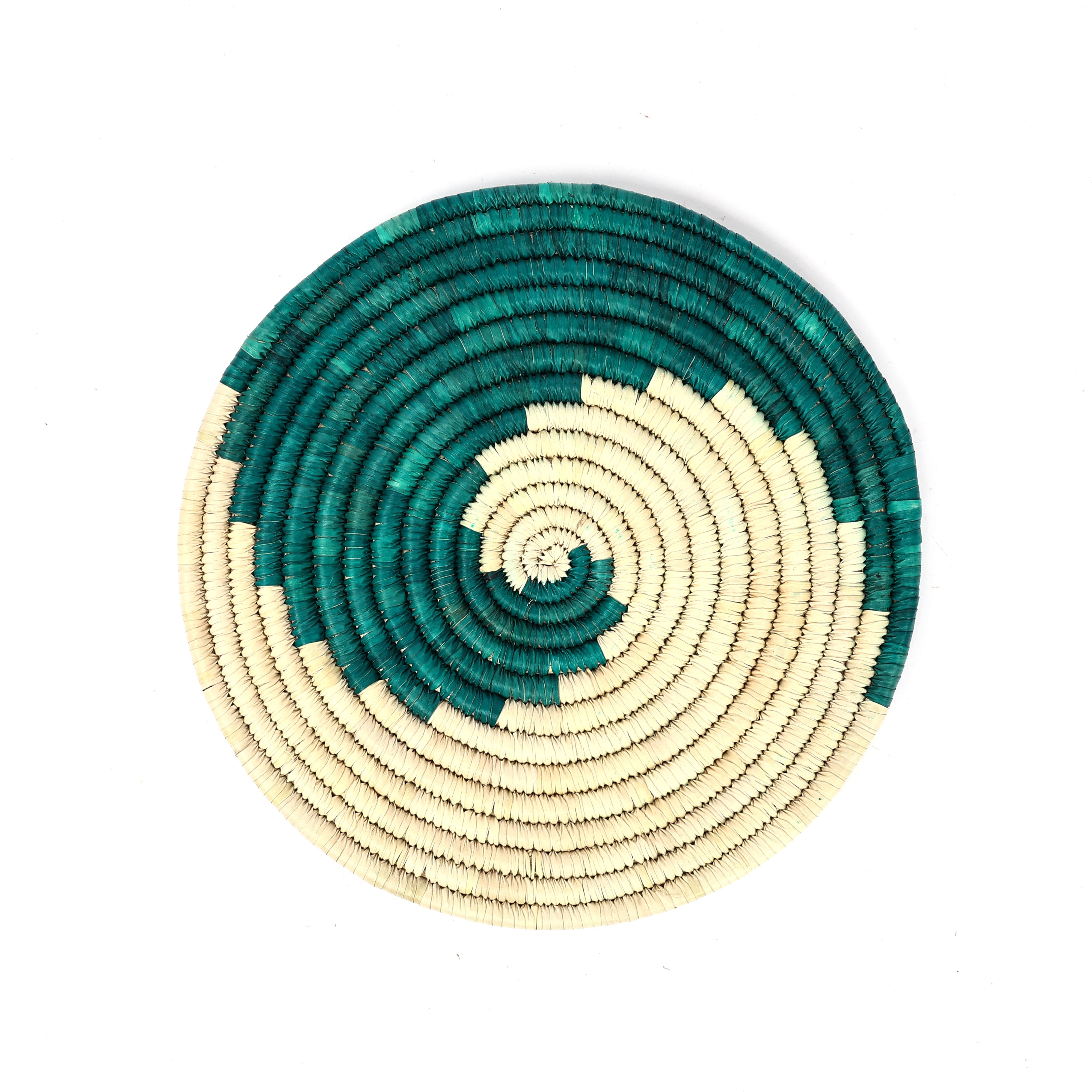 Handwoven Sabai Grass Table Mat—Beige and Green