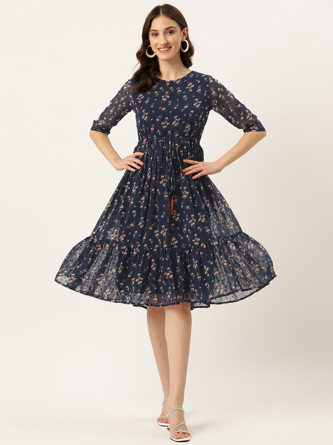 Women's Layered Blue Dress