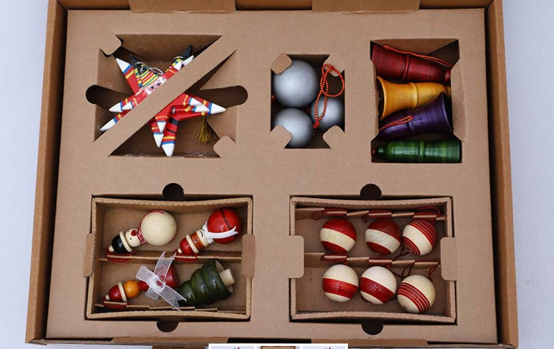 Christmas Wooden Handcrafted Decorations Combo Pack (S)