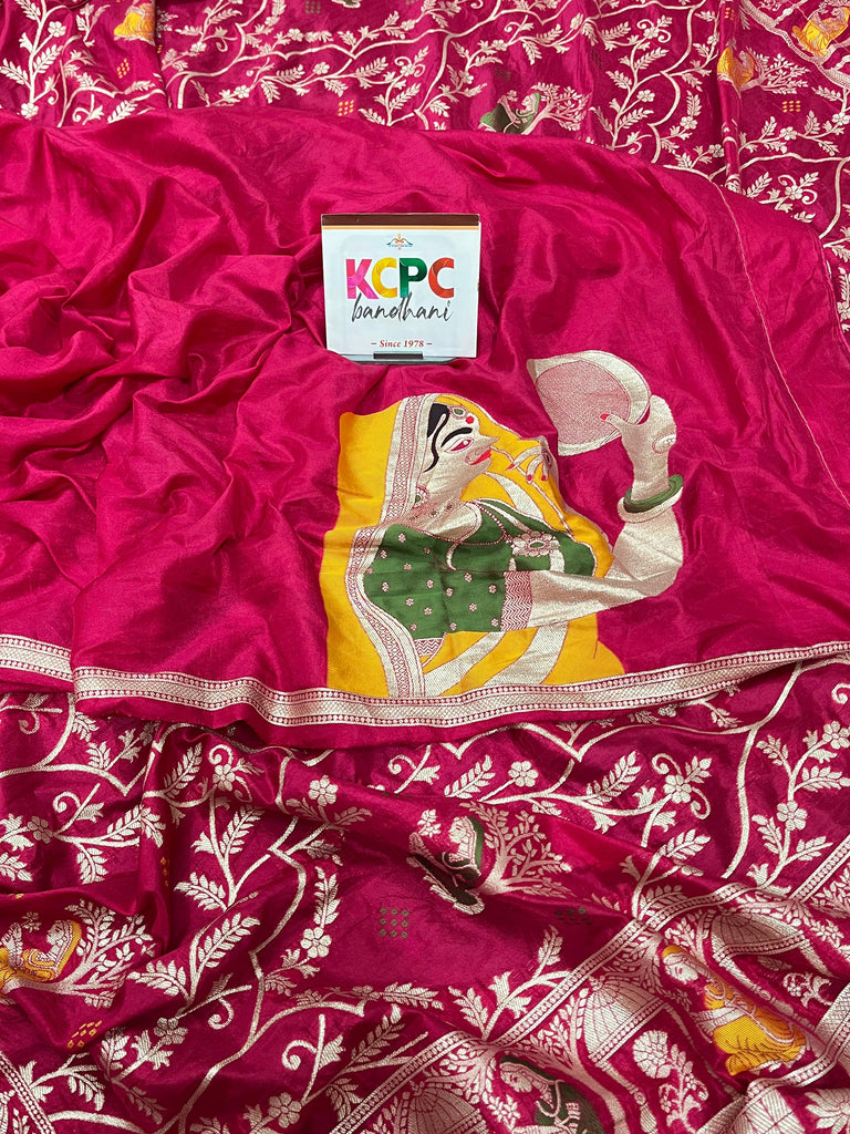 Women's Munga silk Fabric Banarsi Zari weaving saree DC