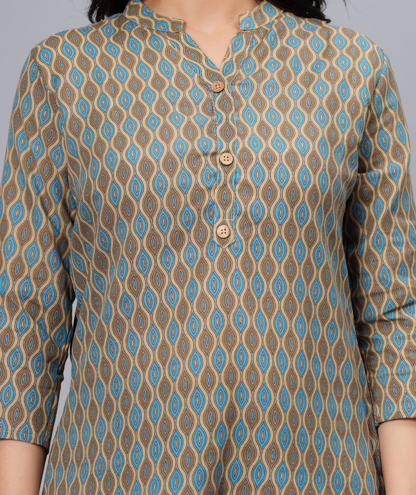 Women's Elegant Printed Cotton Top - Taantav