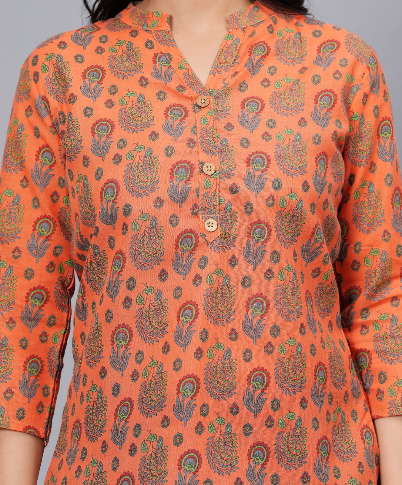 Women's Elegant Printed Cotton Top - Taantav