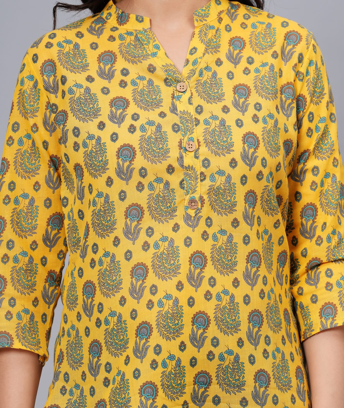 Women's Elegant Printed Cotton Top - Taantav