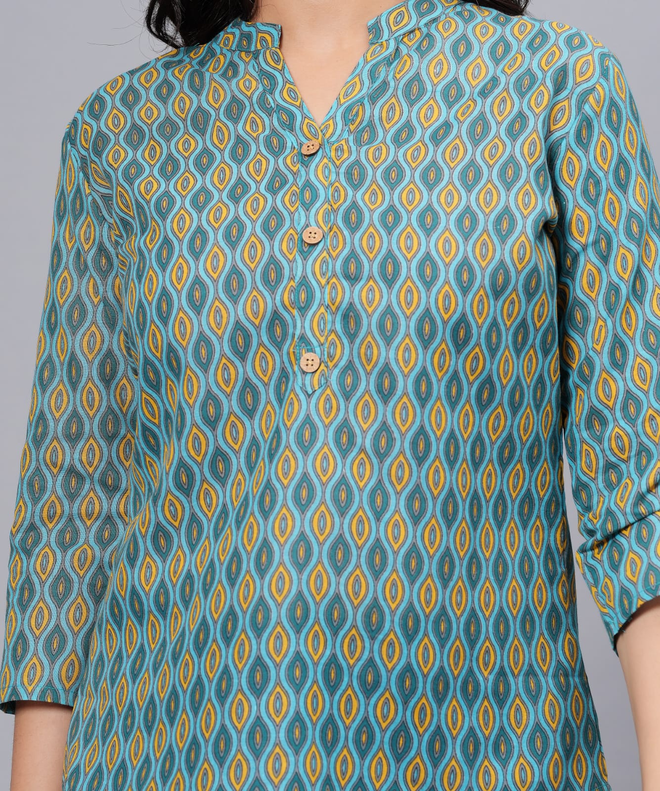 Women's Elegant Printed Cotton Top - Taantav