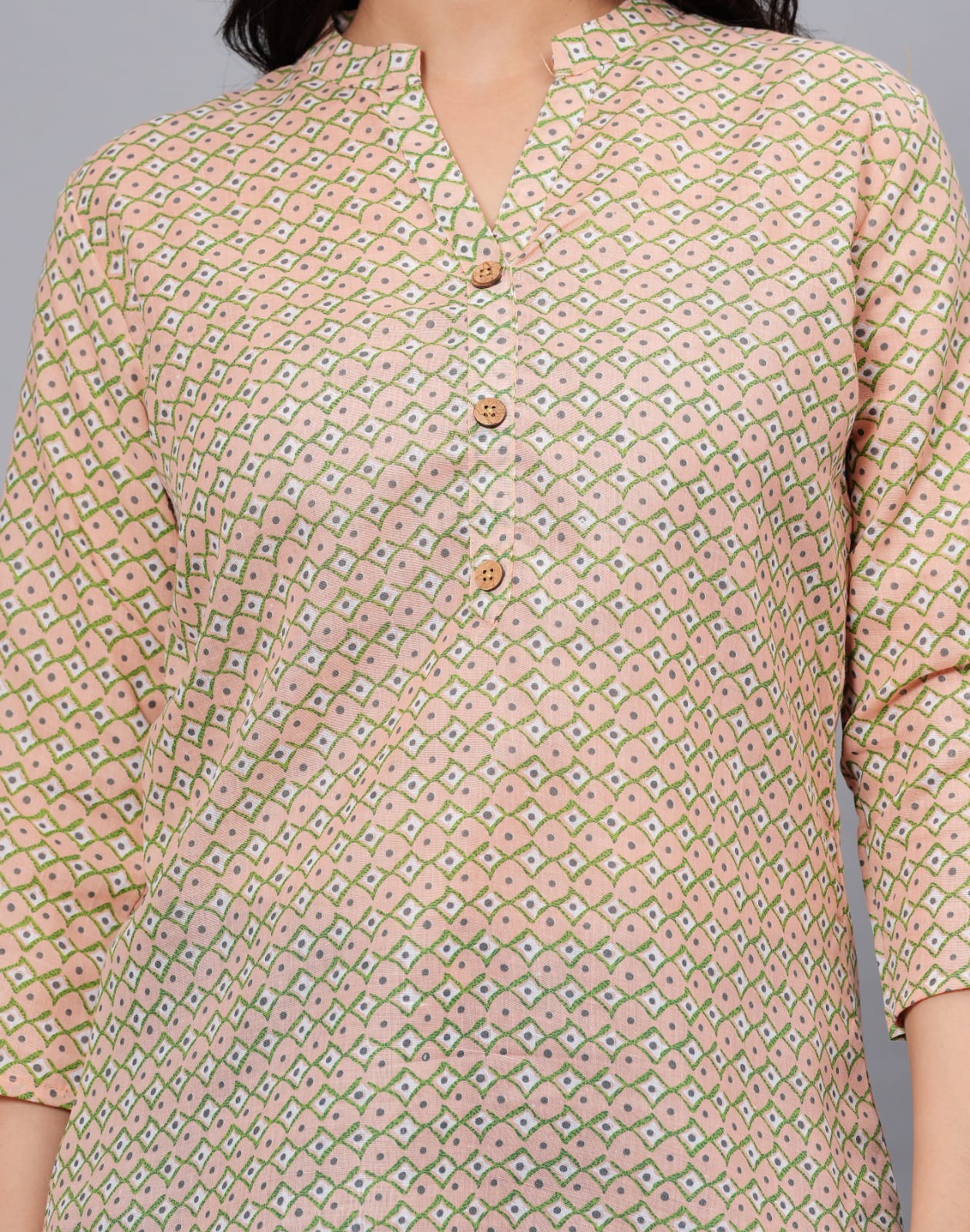 Women's Elegant Printed Cotton Top - Taantav