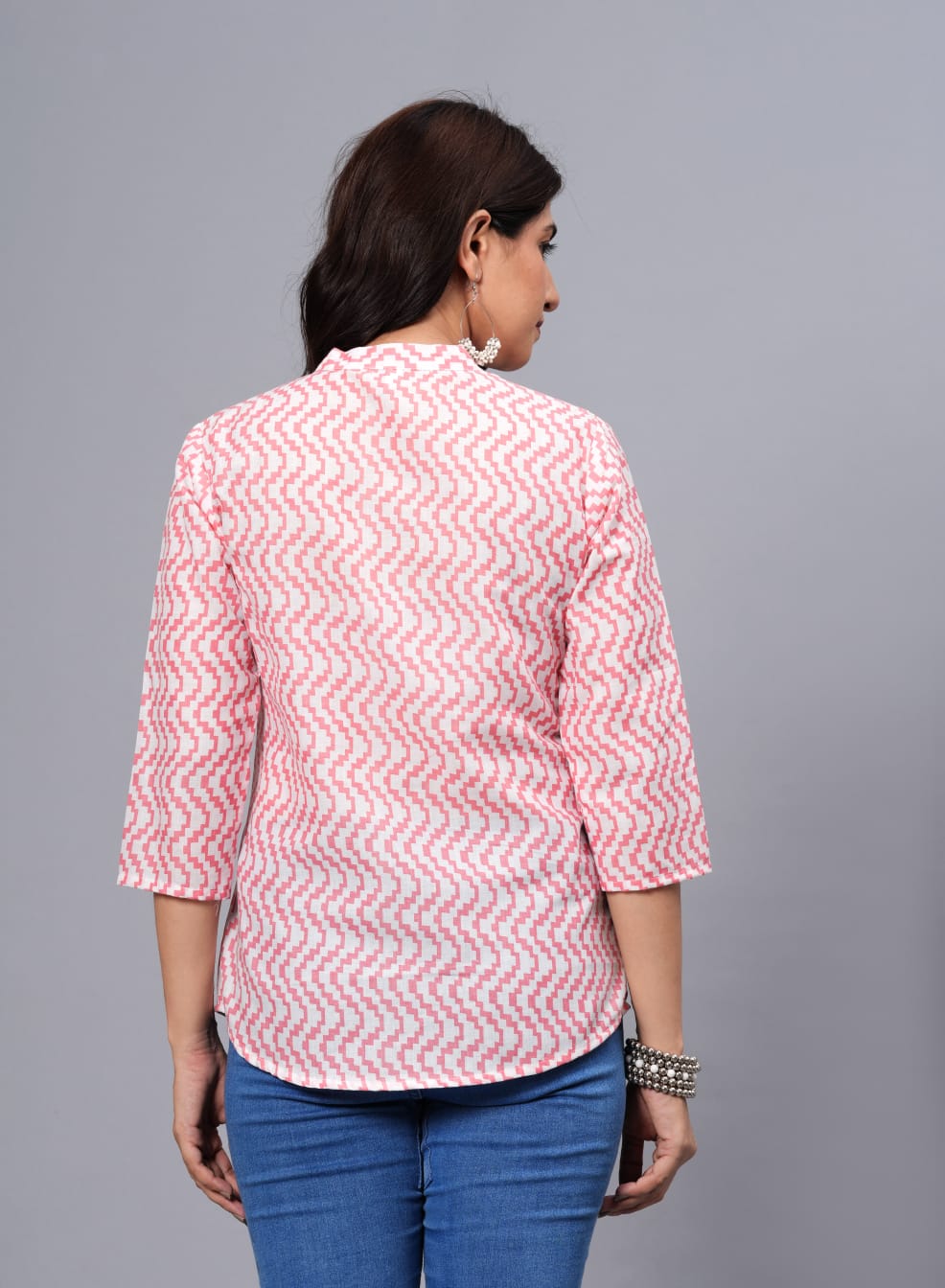 Women's Elegant Printed Cotton Top - Taantav