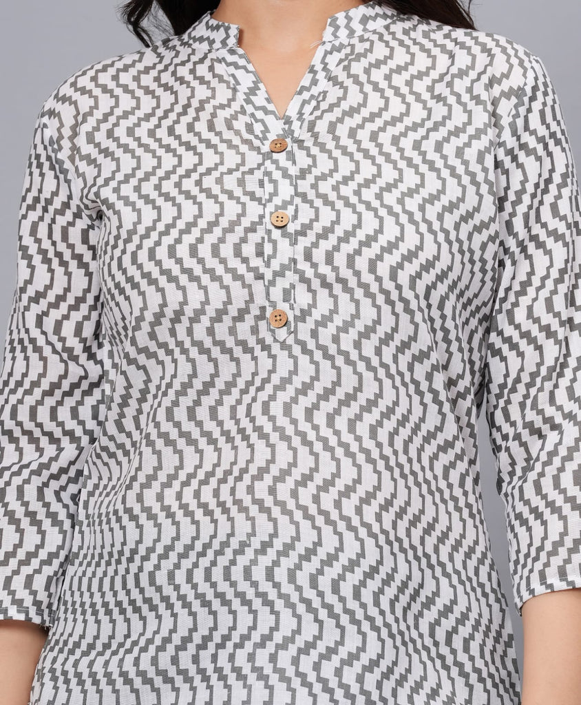 Women's Elegant Printed Cotton Top