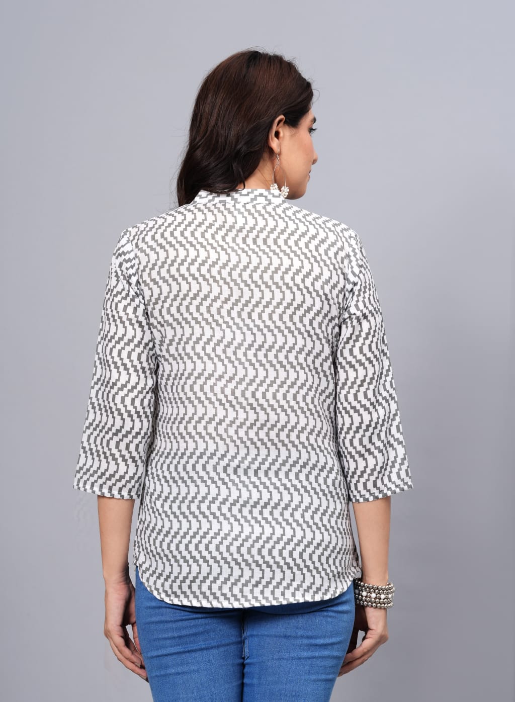 Women's Elegant Printed Cotton Top