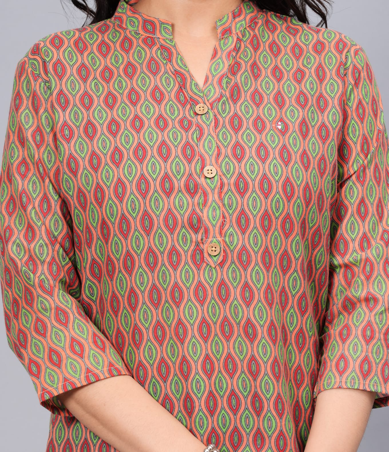 Women's Elegant Printed Cotton Top - Taantav