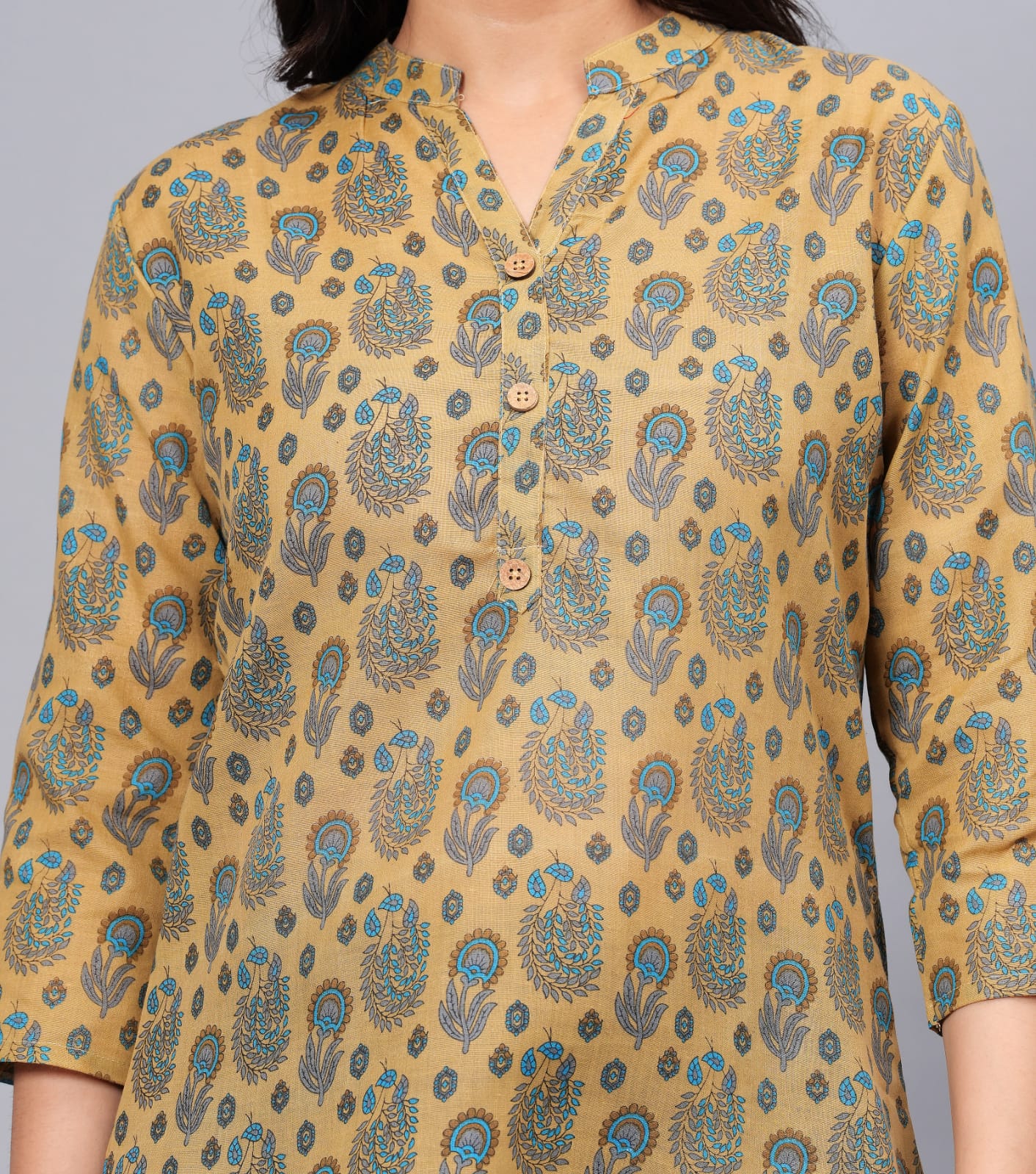 Women's Elegant Printed Cotton Top - Taantav