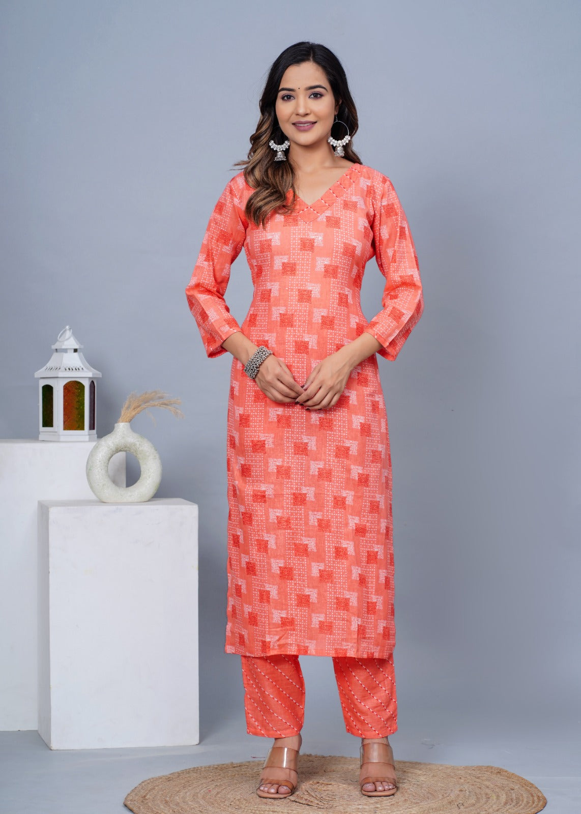 Women's Stylish Cotton Kurta with Pant and Dupatta Set - Taantav