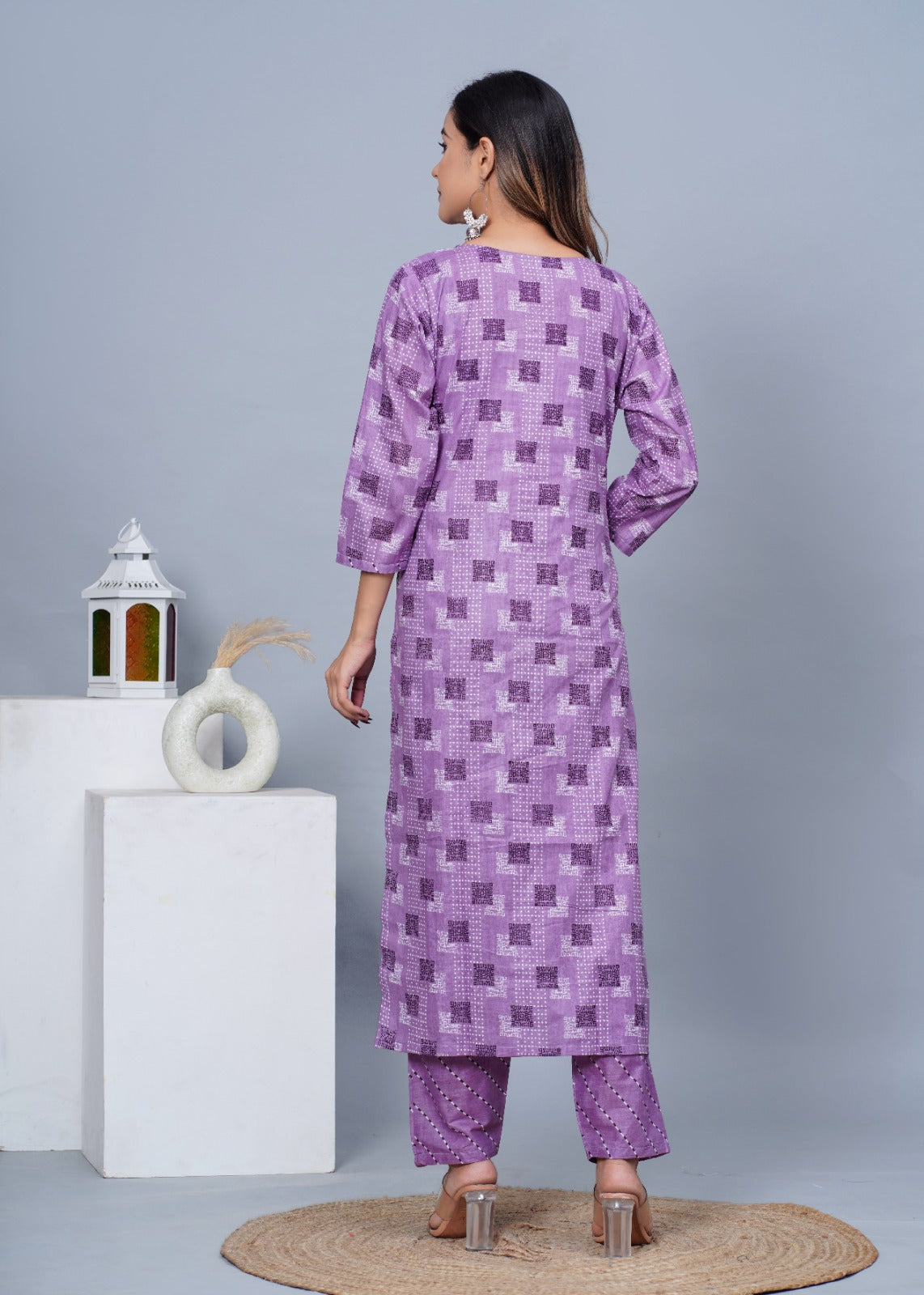 Women's Stylish Cotton Kurta with Pant and Dupatta Set - Taantav