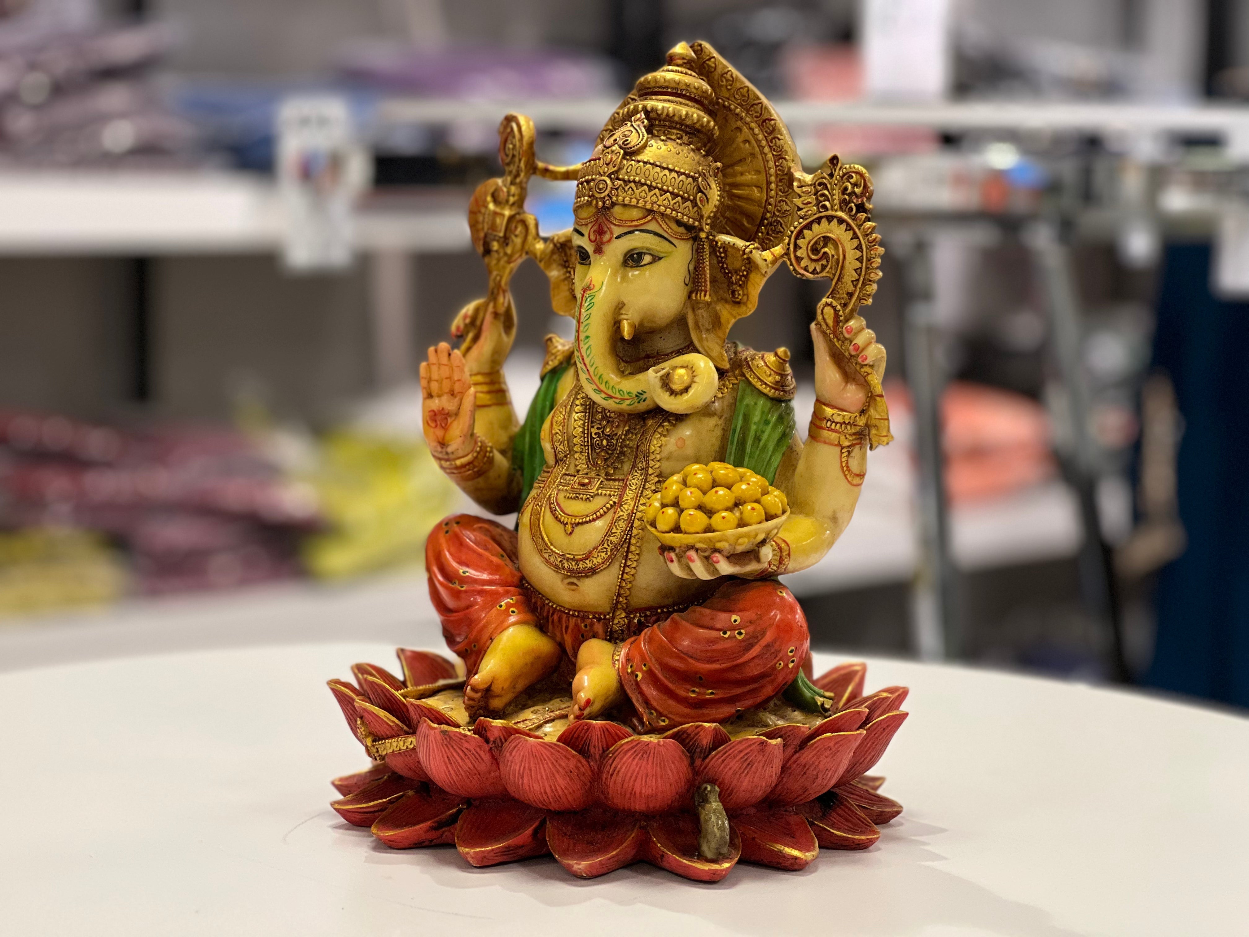 Ganesh Idol For Pooja Decor 12 Inch By Trendia Decor