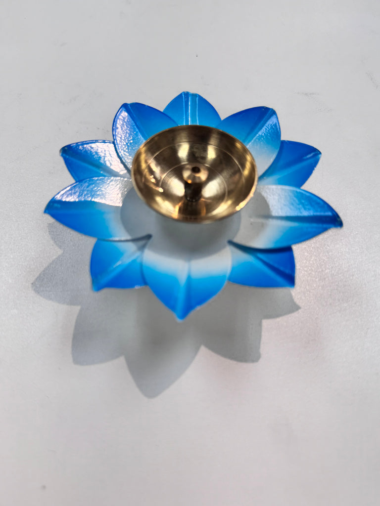 Colour Flower Deep Diya 2" – Decorative Oil Lamp for Puja & Festive Décor
