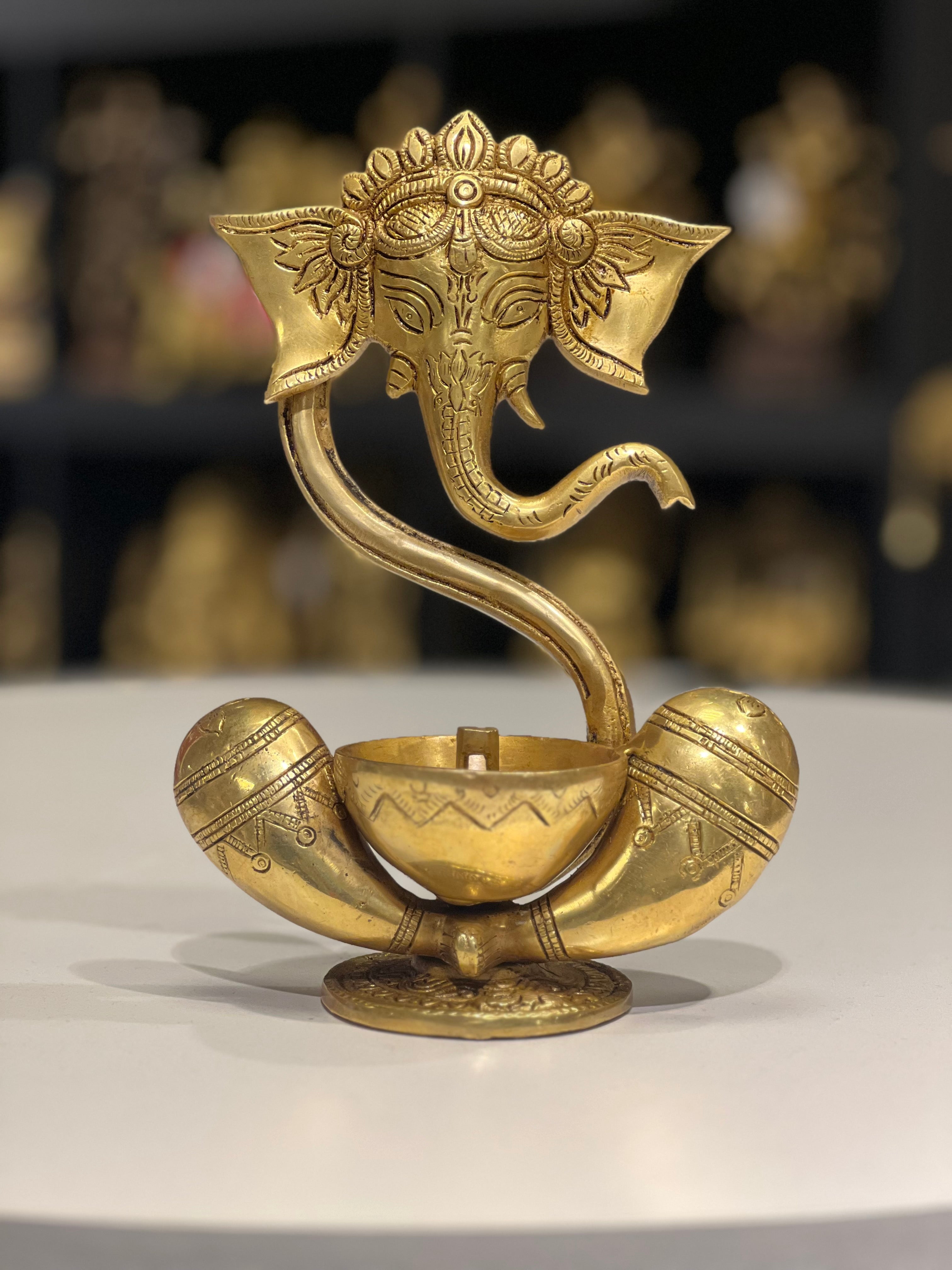 9" Ganesha lamp