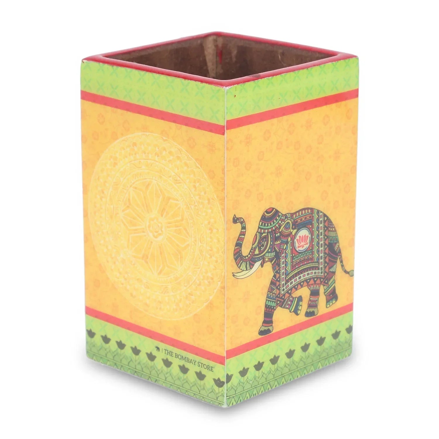 Royal Elephants Printed Pen Stand By Trendia Decor