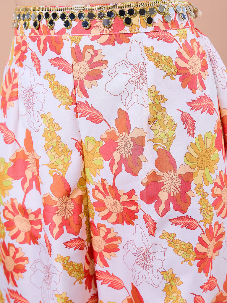 Girls Printed Top With Pyjamas