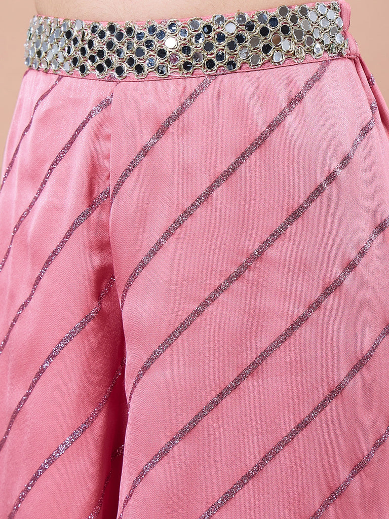 Girls Striped Top With Pyjamas