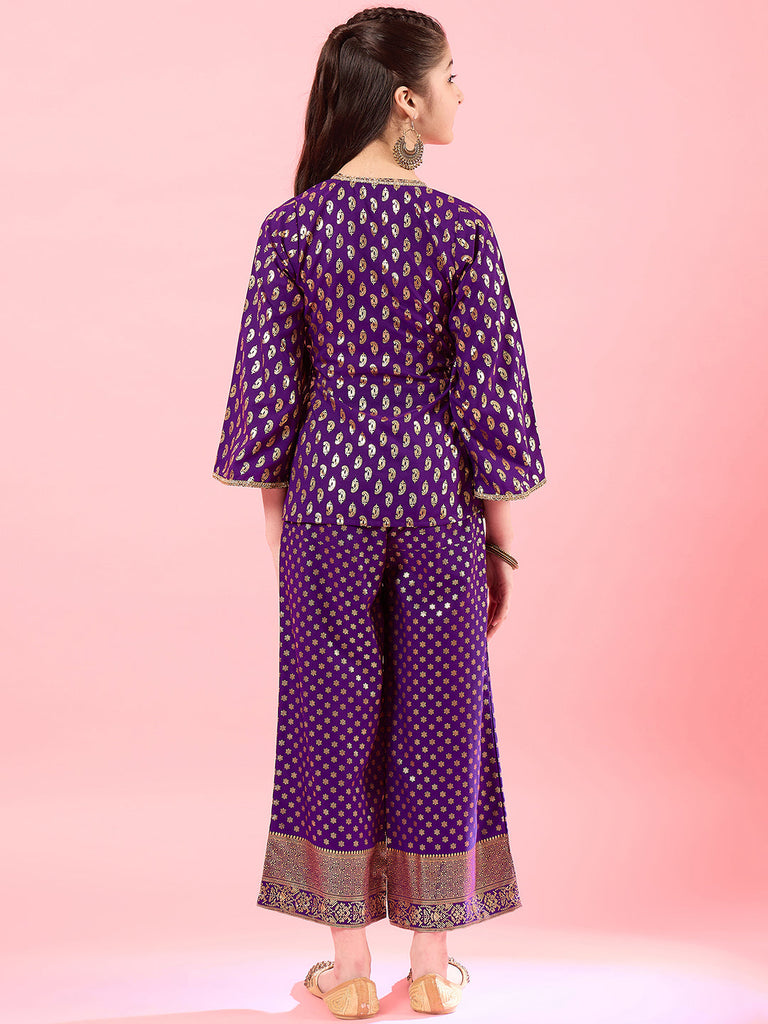 Girls Printed Top With Pyjamas