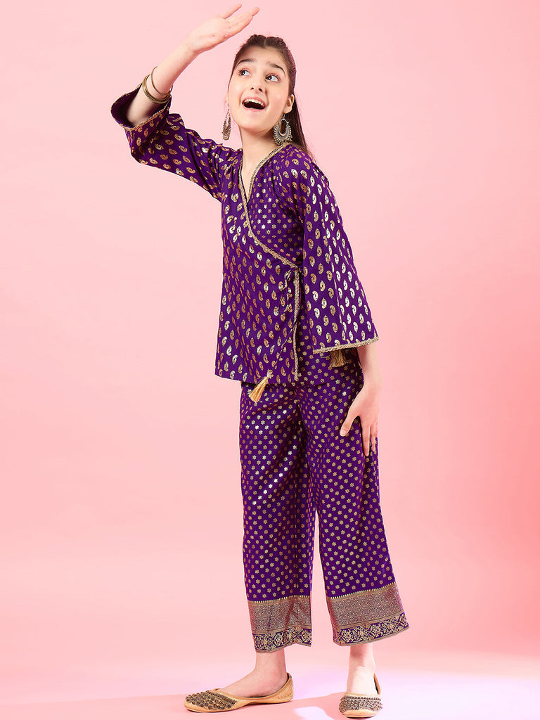 Girls Printed Top With Pyjamas