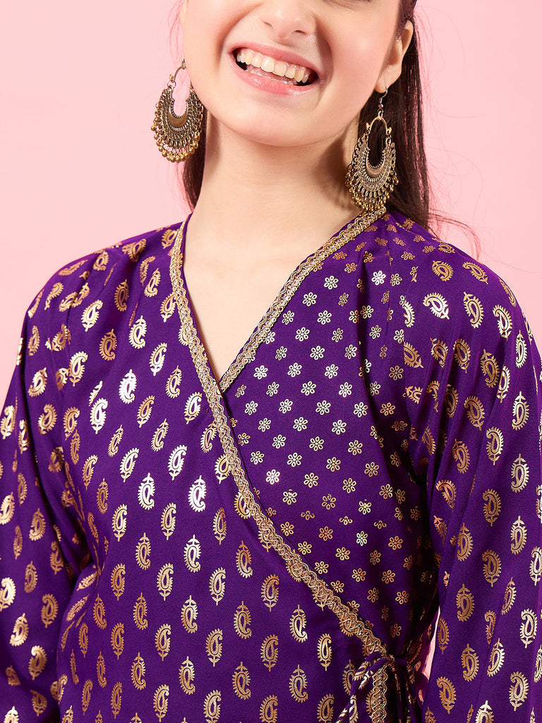 Girls Printed Top With Pyjamas