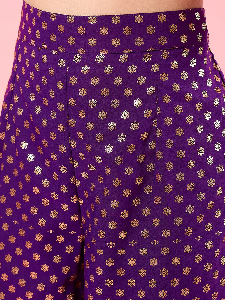 Girls Printed Top With Pyjamas