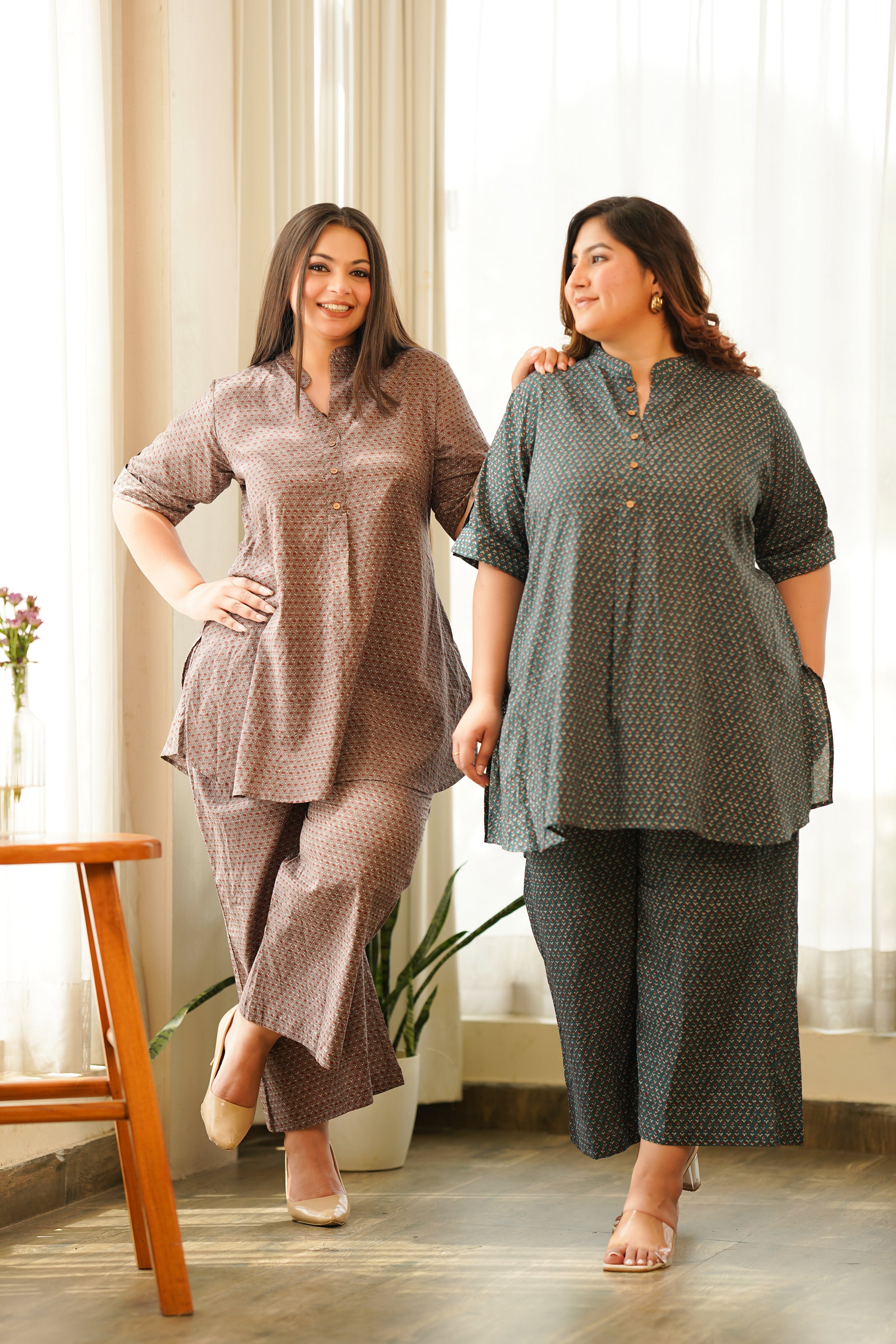 Women's Taupe Brown Booti Co-Ord Set - Nangalia Ruchira