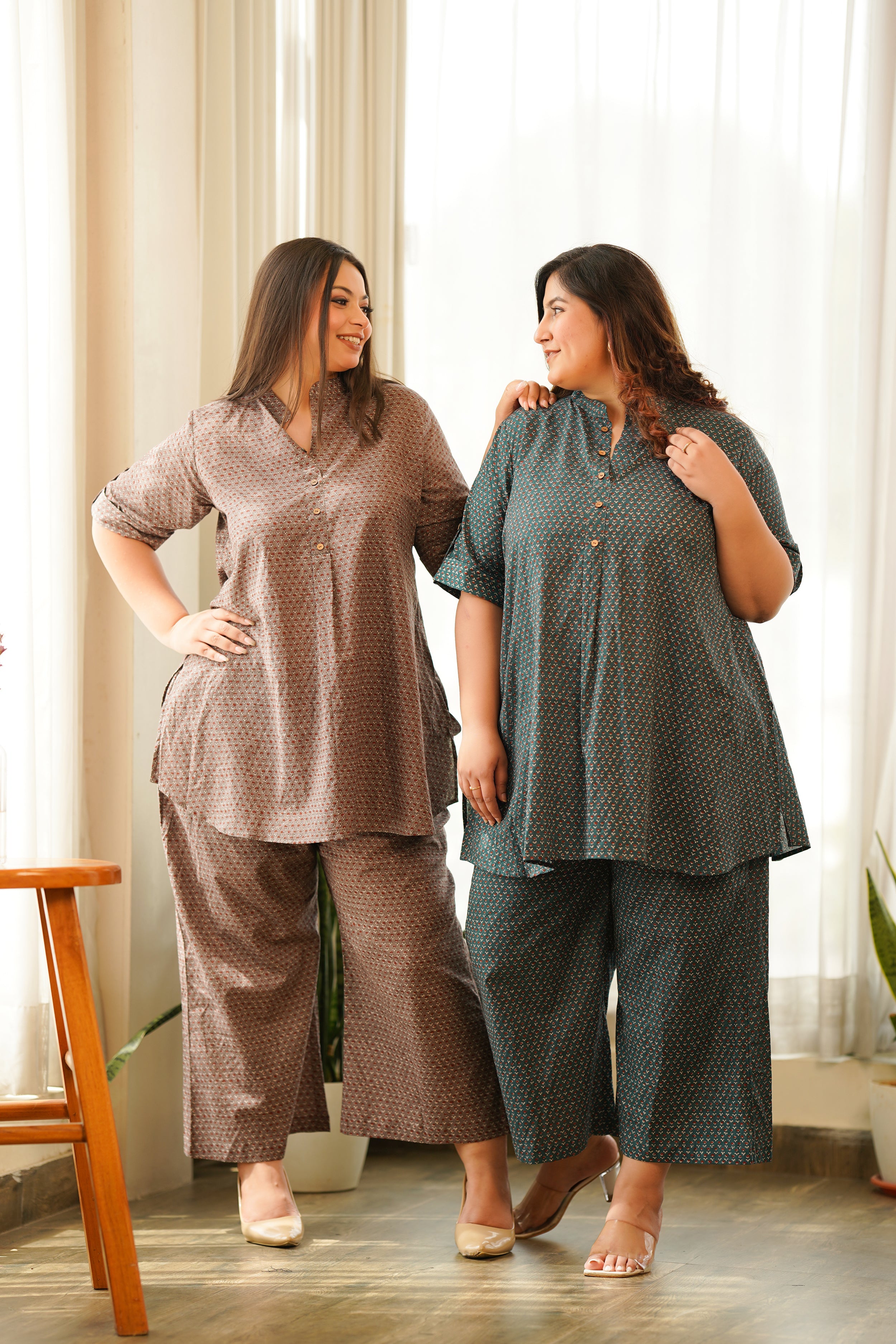 Women's Taupe Brown Booti Co-Ord Set - Nangalia Ruchira