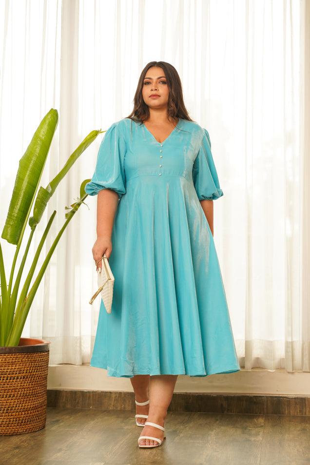 Women's Turq Princess Dress - Nangalia Ruchira