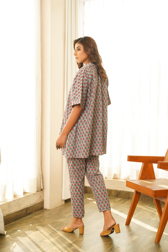 Women's Trapeze Shirt Co-Ord Set - Nangalia Ruchira