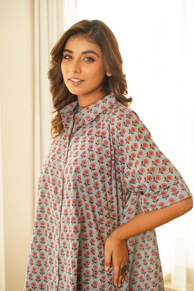Women's Trapeze Shirt Co-Ord Set - Nangalia Ruchira