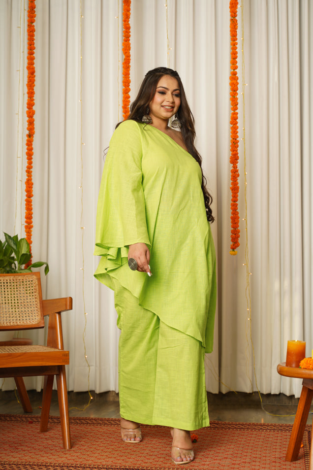 Women's Lime Gaga Co-Ord Set - Nangalia Ruchira