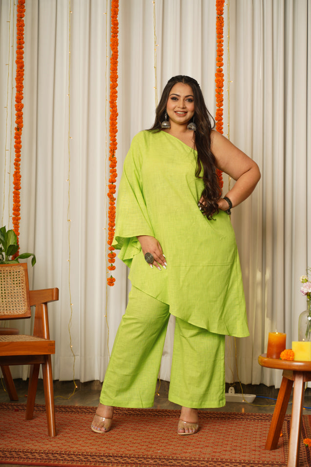 Women's Lime Gaga Co-Ord Set - Nangalia Ruchira