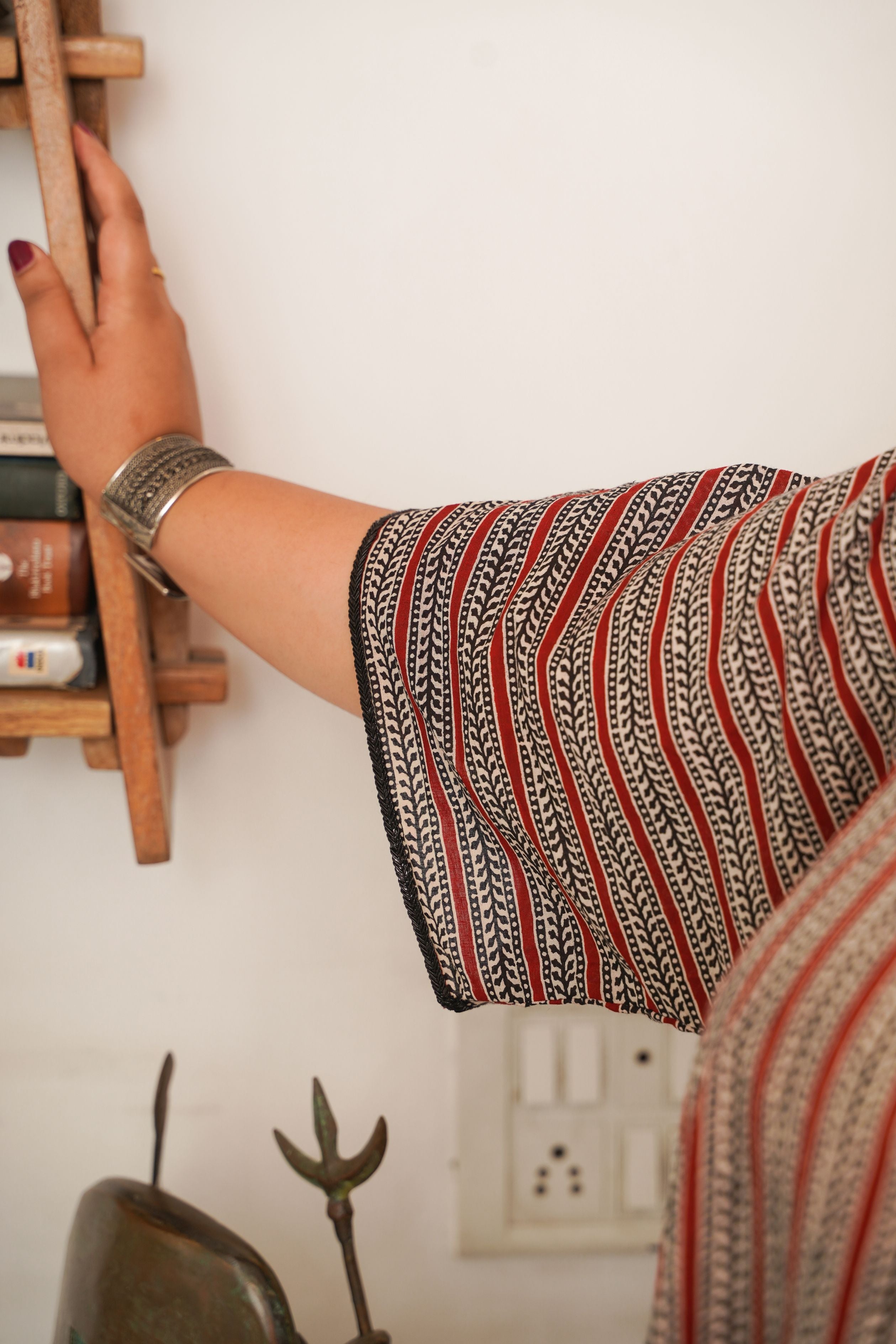 Women's Boho Stripes Anti-Fit Top  ( Only Top ) - Nangalia Ruchira