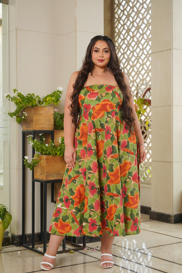Women's Tropical Tube Dress - Nangalia Ruchira
