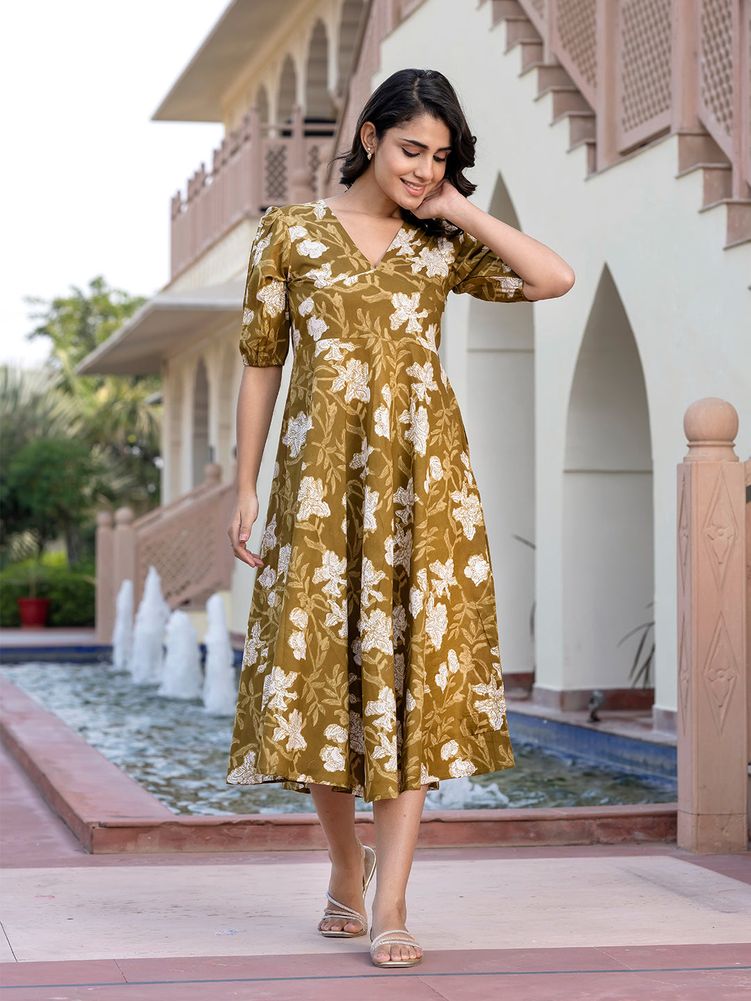 Women's Green Cotton Floral Pri Green / XXL | Trendia Global Women's Green Cotton Floral Pri Green / XXL | Trendia Global