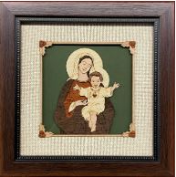 Mother Mary Decorative Frame – Handcrafted Wooden Christian Devotional Wall Art