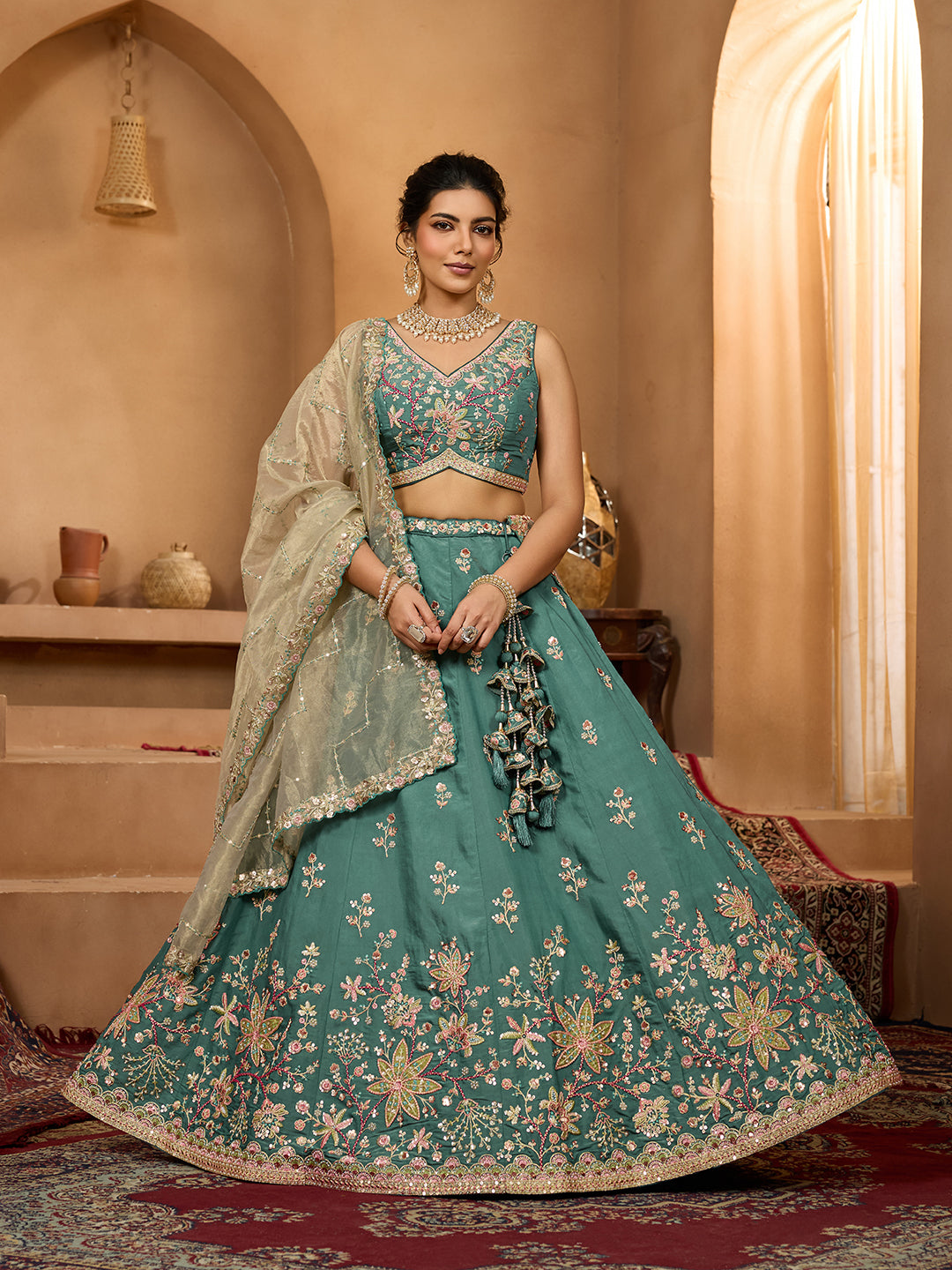 Bruid Ontwerper Lehenga Choli Dupatta Bruid Ontwerper Lehenga Choli Dupatta