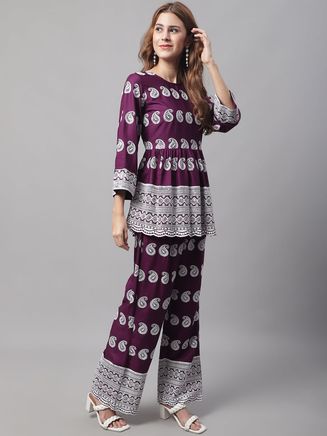 Women's Embroidered and Sequin work Co-ords - Taantav