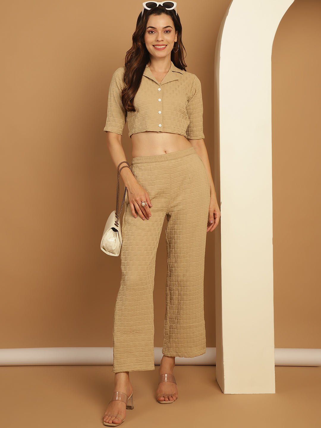 Women's Top and Trouser Woven Design co-ords - Taantav