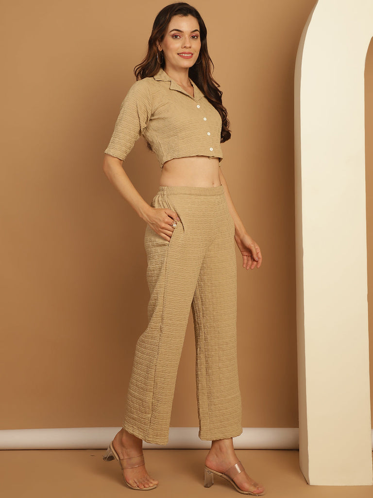Women's Top and Trouser Woven Design co-ords
