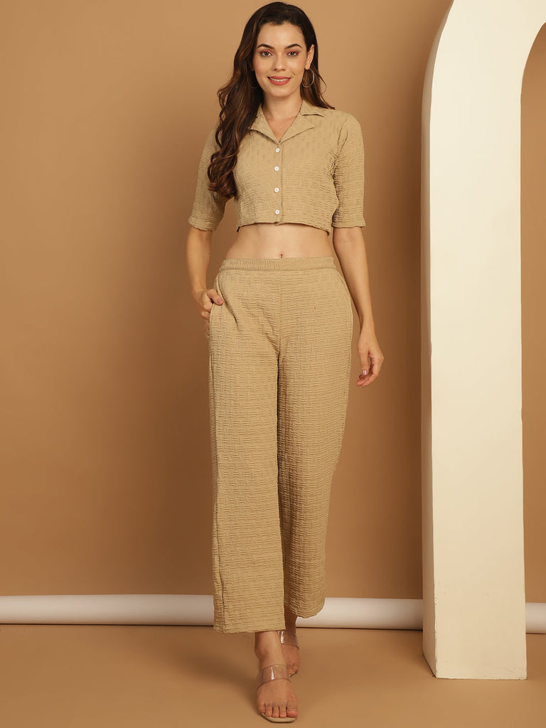 Women's Top and Trouser Woven Design co-ords