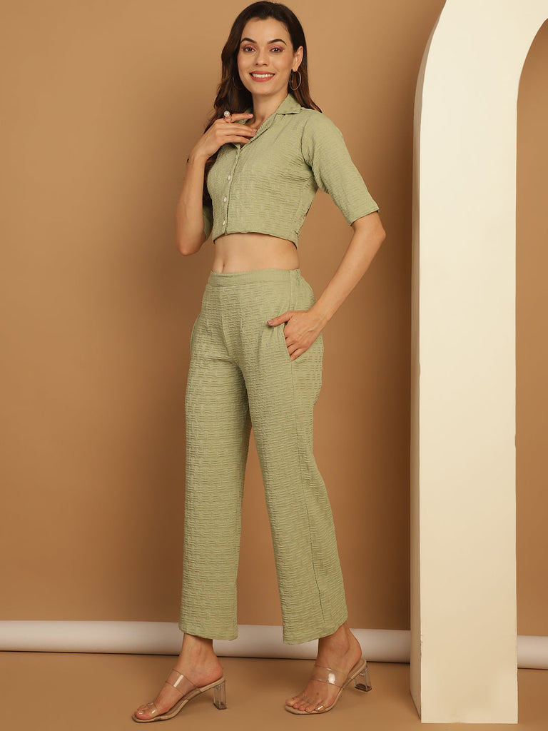 Women's Top and Trouser Woven Design co-ords