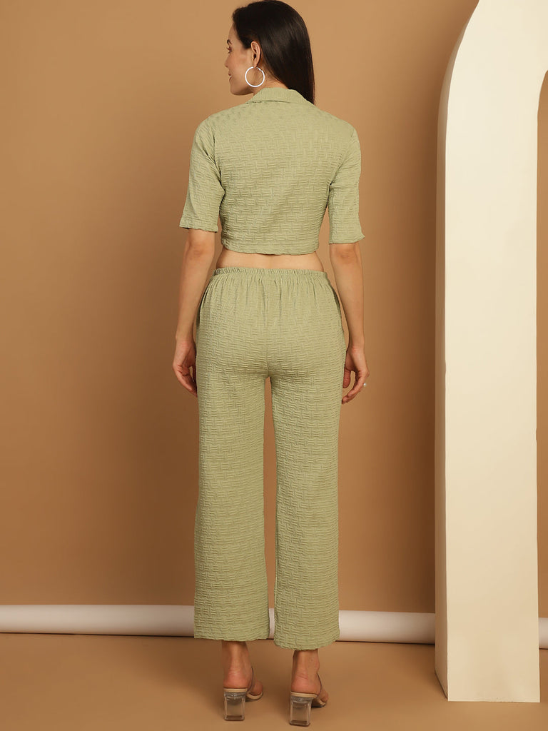 Women's Top and Trouser Woven Design co-ords