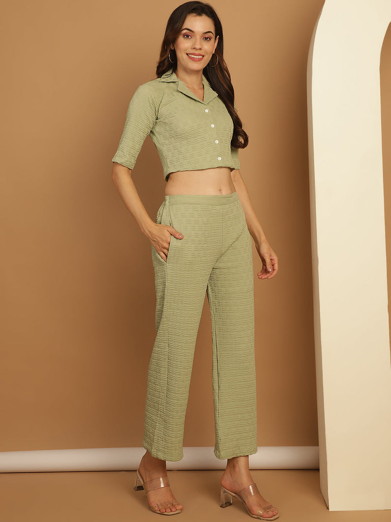 Women's Top and Trouser Woven Design co-ords