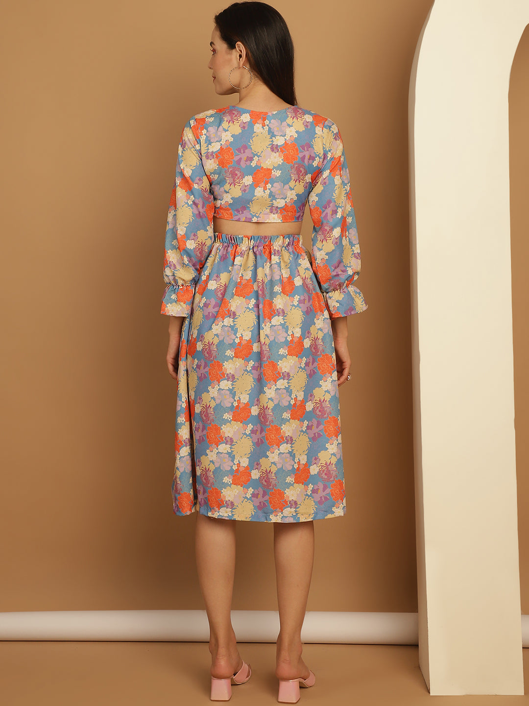 Women's Floral Printed Dress - Taantav