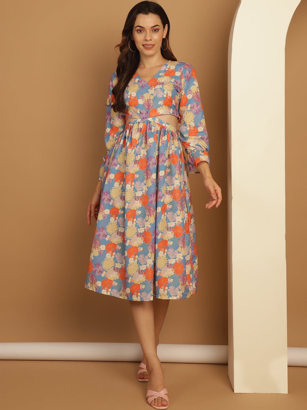 Women's Floral Printed Dress - Taantav