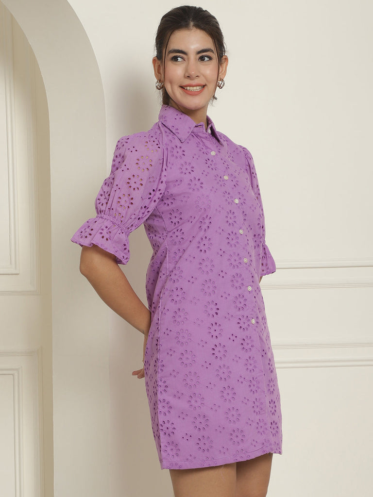 Women's Embroidered Cotton Dress for Women